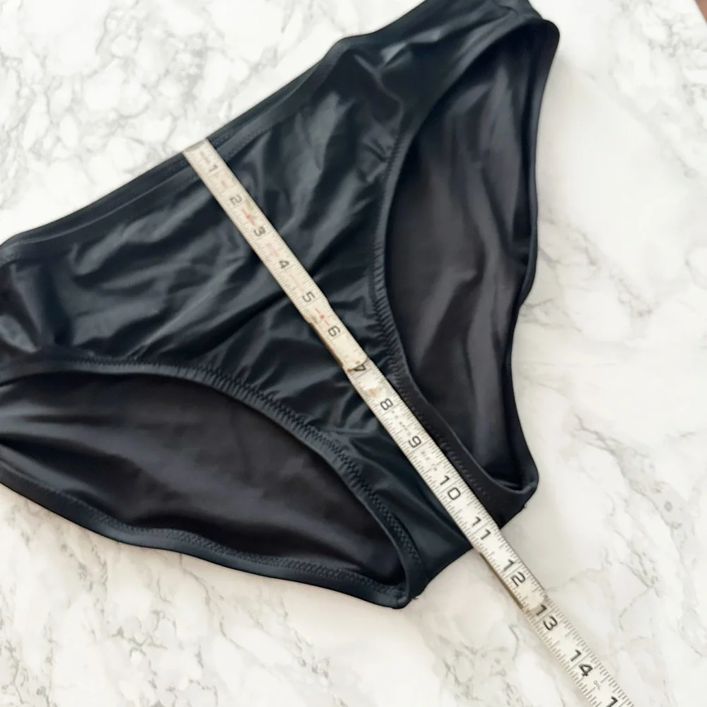 J. Crew Black Swim Bikini Bottoms Size XL NEW Style BC114 Recycled Polyester